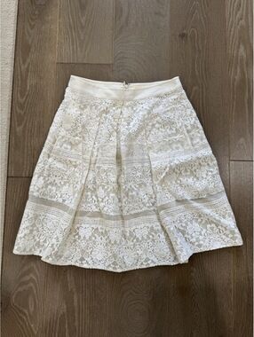 Rebecca Taylor Lace White Skirt